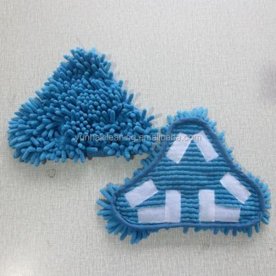 China Home Viable Floor Mop Pad Microfiber X5 H20 Steam Mop Pad Triangle Shape Chenille Steam Mop Pads for sale