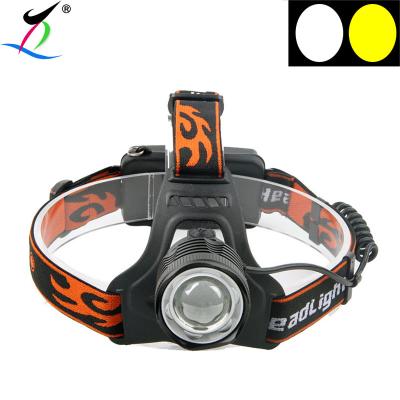 China Night Hunting White And Yellow Led Rechargeable Hunting Headlight for sale