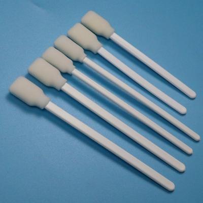 China 106mm Disposable White PP Sticker Rectangle Sponge Swab Skin Antiseptic Medical Foam Swab Applicator for sale