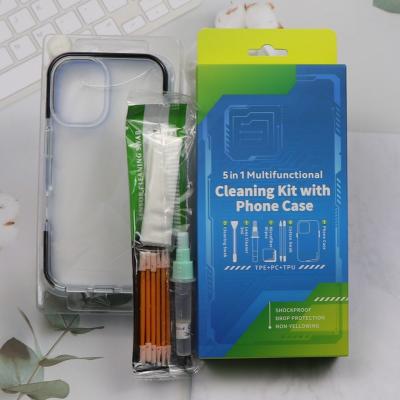 Chine Nettoyeur de téléphone 5 en 1 Petit kit de nettoyage d'écran en mousse à vendre