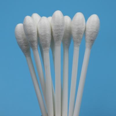 China Disposable White PP Stick 10mm Big Round Head Cotton Bud Medical Cotton Swab Applicator for sale