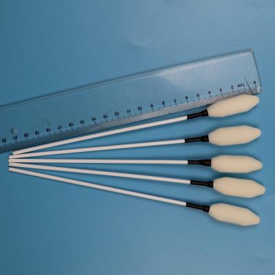 China 21cm Long PP Stick Big Paddle Head Medical Sponge Stick Trocar Wipe Foam Swab for sale