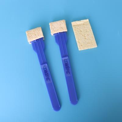 China High Absorbency Rectangular Stick-Mounted Sponge Swab Medical Cellulose Foam Swab Applicator for sale