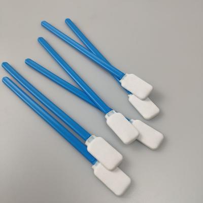 China 125mm Flat Paddle Head Polyester Swabs For Inkjet Printer Cleaning for sale