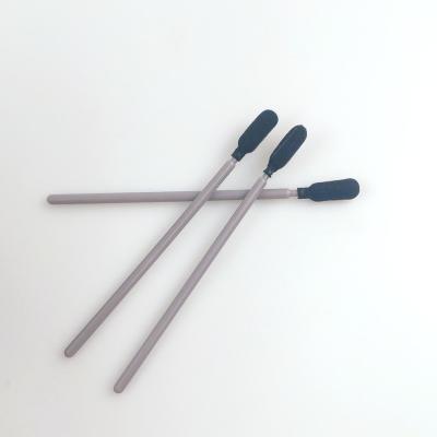 China Black Round Sponge Head Foam Cleaning Swabs With Grey Handle for sale