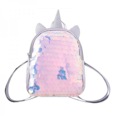 China Mochila linda de la forma del unicornio de la lentejuela para los estudiantes de la escuela en venta