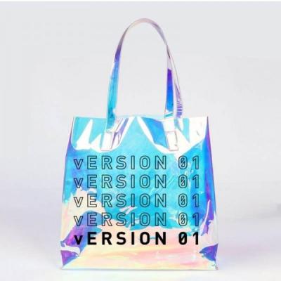 China moda olográfica del bolso del pvc del laser del bolso plástico de 2020 bolsos de las mujeres transparente en venta