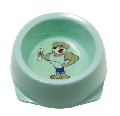 China Melamine Dog Bowl Food Ware Cartoon Pattern Hygienic Healthy Pet Bowl Various Feel Hard Size for sale