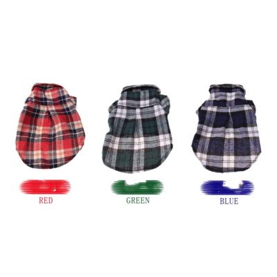 China Viable Chinese Quality Factory Dog Clothes Autumn And Winter Clothes Shirt Plaid Shirt Dog Clothes for sale