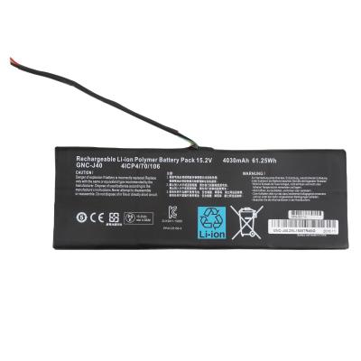 China New Original GNC-J40 961TA013F LAPTOP Laptop Rechargeable Battery For GIGAOCTET P34W P34K P34F P34G V2 V3 V4 V5 V7 15.2V 61.25WH for sale