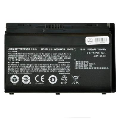 China High Quality W370BAT-8 LAPTOP Laptop Battery Replacement For Clevo W350ETQ W355STQ Schenker XMG A503 6-87-W370S-4271 14.8V 5200MAH for sale