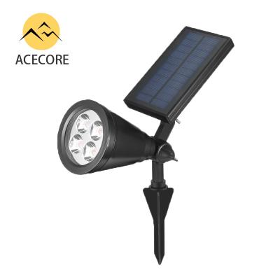 China Light Control 1W Polysilicon Solar Panel 2200MAH Lithium Batteryt Solar Spotlights for sale