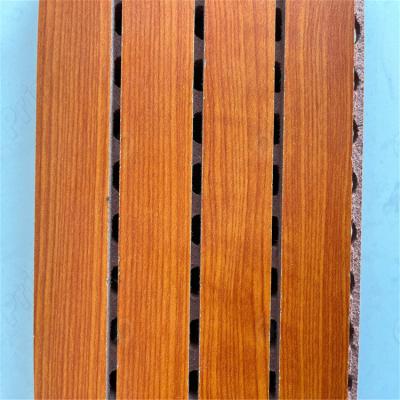 China Highly Efficient Sound Absorption Acoustic Wood Panel Grooved Acoustic Panel Wood Composite Wood Wall Acoustic Panel for sale