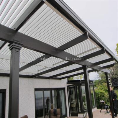 China Easily Assembled Outdoor Motorized Aluminum Canopy Roof Sunshade Garden Pergola for sale