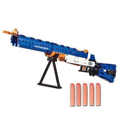 China DIY Building Brick C81002W Cada MOC Mauser M1 Shotgun Sniper Rifle 5 Soft Bullets Weapon Model Building Block Bricks Military Firearm Creative for sale