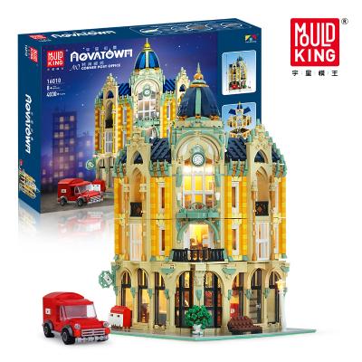 China Toy Wholesale MOC-17366 Post Office Corner Building Block Bricks Children Toys Christmas Gifts Legoed Street View MOLD KING 16010 for sale