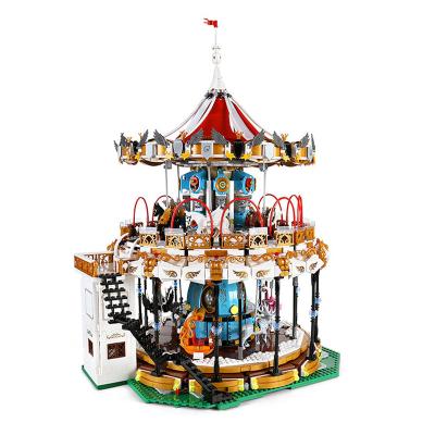 China Toy Wholesale KING 11011 Electronic MOLD Building Blocks Sets MKingLand Carousel Playground Assembly Bricks Toys Creative Kids Legoed Gifts for sale