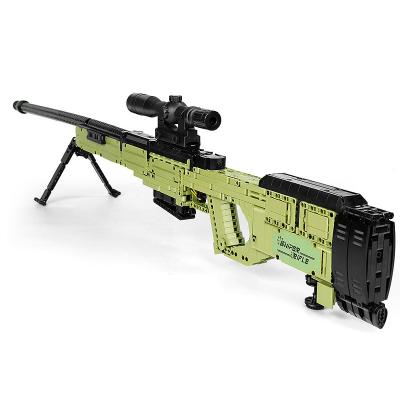 China KING 14010 Assembly Bricks Children's DIY Toys Gift Legoed Firearm MOC AWM Sniper Rifle Model Building Toy Wholesale Building Blocks for sale