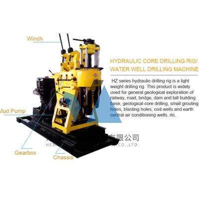 China Portable General Mobile Exploration Diesel Engine Shaft Geotechnical Drill Rigs For Sale for sale