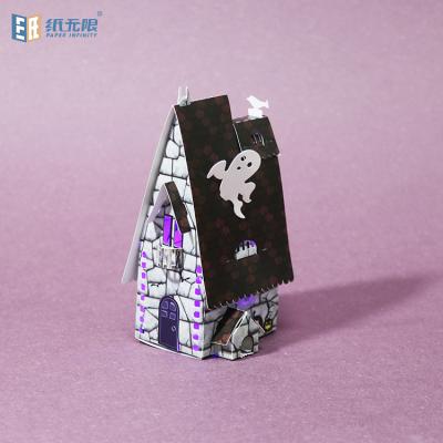 China New creative handmade craft gift crank cardboard musical box manual paper music box with cheap price for sale