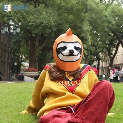 China Handmade in Halloween Handmade animal cosplay party mask costumes stock cheap paper 3d mask for sale