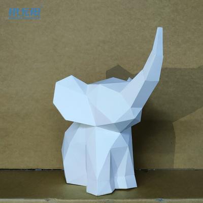 China Cute Elephant Ornament Handmade China 3D Paper Animal Craft For Kids Gift for sale