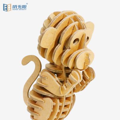 China DIY Practice OEM Service Zodiac Paper Monkey 3d Jigsaw Puzzle Paper Puzzles For Favor Gifts for sale