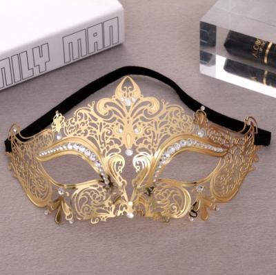 China Metal Rhinestone Crystal Eye Mask Wedding Party Rhinestone Crystal Eye Mask Bridal Masquerade Mask for sale