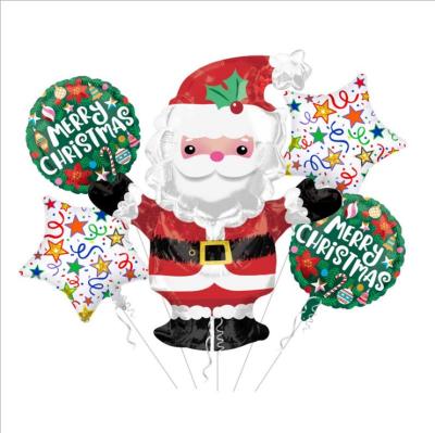 China Merry Christmas party decoration. Santa Claus film foil part decorated balloons. for sale