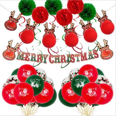 China Party Decoration Christmas Festive Christmas Balloons Scene Decorating Latex Balloons Christmas Round Balloons for sale