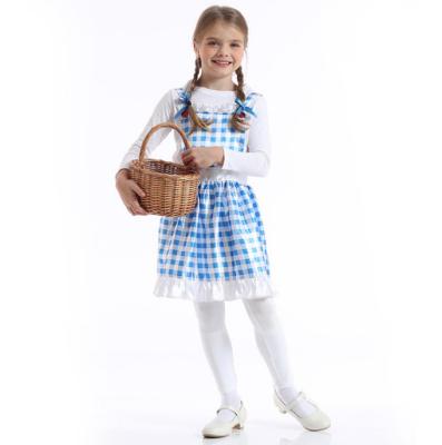 China Decoration Plaid Strap Skirt Maid Apron Role Princess Skirt Party Costume for sale