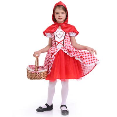 China Decoration Halloween Children's Costume Girl Riding Red Hood Princess Party Costume for sale