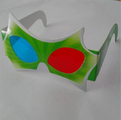 China 3d tv factory wholesale decoded custom paper glass red and blue high end glasses for sale