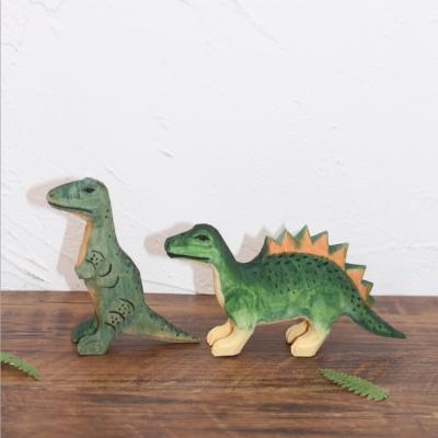 China China wood simulated decoration crafts decoration small animal dinosaur carving creative furnishings for sale