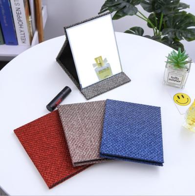 China Simple modern dormitory woven beauty mirror folding mirror fashion mirror student decorative desk dresser for sale