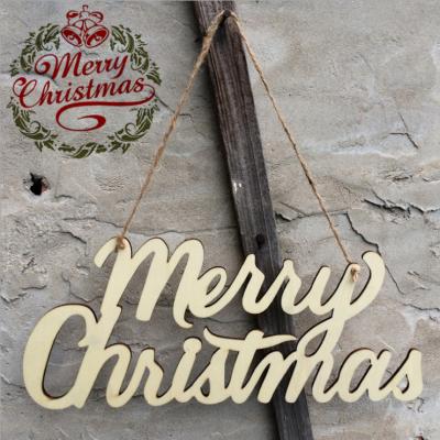 China Message Board Christmas Wooden Letter Craft Wooden Pendant Christmas Ornaments for sale