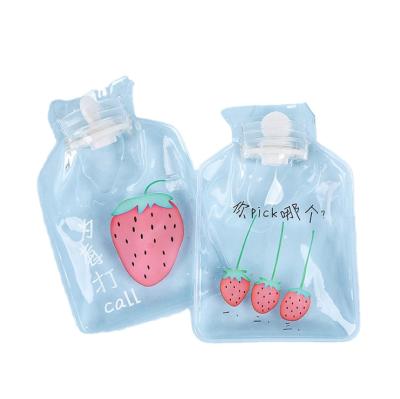 China Cartoon daily transparent warm simple winter water bag hot water bag students carry mini hot water bag for sale