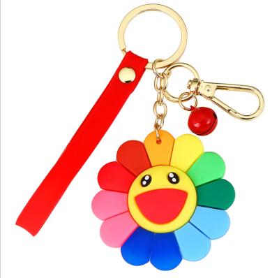 China Arts and crafts key chain sunflower bag key chain of beautiful colorful creative practical satchel lovers for sale