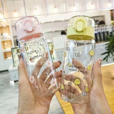 China Viable fashion small animal creative portable hand cup glass cup for sale