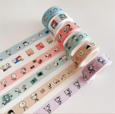 China Waterproof 1.5cmX5m Korea Central Statistical Institute The Same Cute Cartoon And Hand Tear Count Paper And Paper Sticker for sale