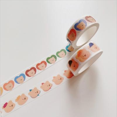 China Simple 1.5cmX5m Series Stationery Sticker Tape CIA Hanfeng Cartoon Fondant Love Bear Handbook Sticker Waterproof Sealing Sticker for sale