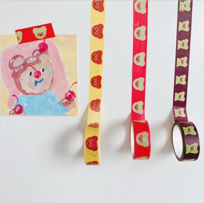 China Waterproof 1.5cmX5m Assorted South Korea Central Statistical Glasses Back Hand Count Decoration Tape Small Meiwen Paste And Paper Tape Cool Tape for sale