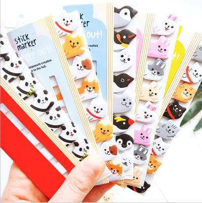 China Self Adhesive Multiple Cute Animal Designs Self Adhesive Stickers For School Office Home Sticky Notes for sale