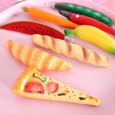 China Stationery Promotional Pizza Pen Creative hot dog and bread 0.5mm ballpoint pen for sale