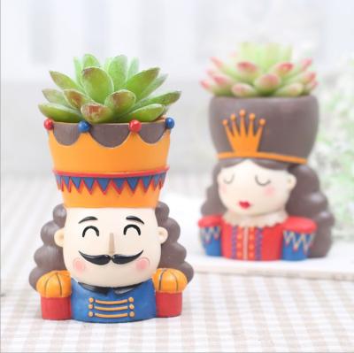 China Zakka Modern Creative Original Horticultural Desktop Succulent Resin Bonsai Fairy Tale Nuts Potted Flowerpot for sale