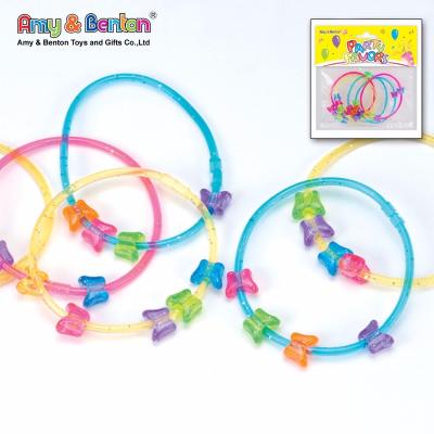 China Accessories Kids Butterfly Bracelets Plastic Charms With Glitter Decoration for sale