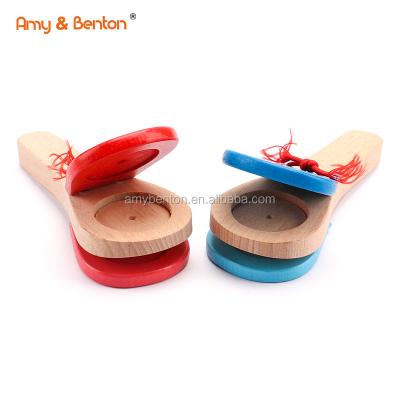 China Wholesale Wooden Hand Clapper Kids Noise Manufacturer Musical Toys Wooden Hand Clapper Musical Instruments from Amybenton for sale