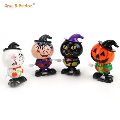 China Wind Up New Creative Kids Halloween Wind Up Toys Pumpkin Man Black Cat Shape Party Favors Toys For Children for sale