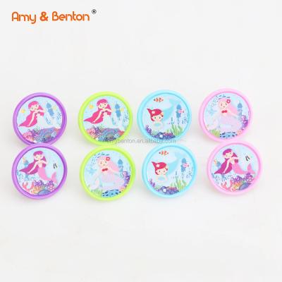 China 2019 Mermaid Gifts Party Plastic Ring Kids Finger Ring For Gift Cartoon Mermaid Plastic Wholesale for sale