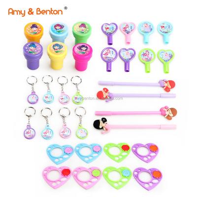 China New Arrivals Classroom Price Stationery Pen Set Hot Selling Cute Mermaid Toy Set Kids Toys Gift For Party Bag for sale